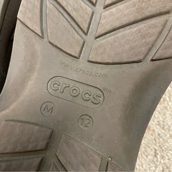 CROCS Slip-On Strapless Mammoth Mule Clog Brown mens size 12 - Picture 8 of 10